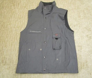 Lee Vest Youth Large Gray Boys Pipes ALT Button Up Kids Urban Streetwear Y2K - Picture 1 of 9