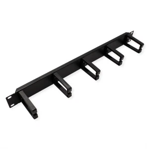 19"-Frontplatte, h/v Kabelführung, Typ C, RAL 9005 Tiefschwarz - Bild 1 von 3