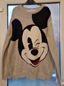 Disney Mickey Mouse Ladies Knitwear Jumper Pullover Disney Sweater Vgc Large - Picture 1 of 6