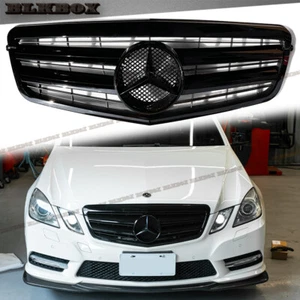 Fit BENZ 10-13 W212 E-Sedan Front Bumper Replaced Grille-All Gloss Black CL Look - Picture 1 of 4