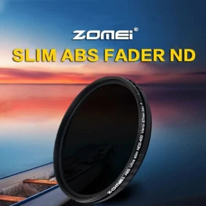 ZOMEI 40.5-82mm Slim anti-lock GND Fader Adjustable ND2-400 ABS Filter For SLR - Picture 1 of 22