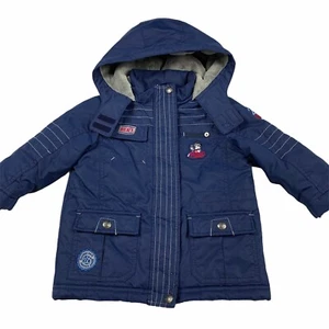 Disney Winter 18-24m Coat Baby Mickey Mouse Quilted Mechanic Garage Motorcycle - Picture 1 of 9