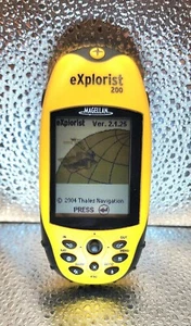Magellan eXplorist 200 handheld portable GPS navigation system in yellow - Picture 1 of 16