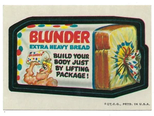 Topps Wacky Packages 1973 segunda serie 2 Blunder Bread tb ex+ - Imagen 1 de 1