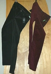 KUT DIANA Skinny Ankle Corduroy Jeans SIZE 0 Color Charcoal Black - Picture 1 of 4