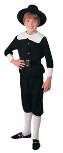 New Child Colonial Boy Pilgrim Thanksgiving Halloween Costume Small 4-6 - Picture 1 of 3