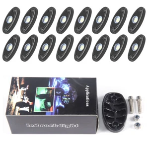 White 16Pods LED Rock Lights For Jeep Offroad Boat Truck UTV ATV Underbody EJ - Bild 1 von 8
