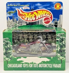 2000 Hot Wheels Chicagoland Toys for Tots Motorrad Parade Scorchin Roller NEU - Bild 1 von 7