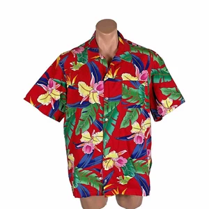 Magnum P.I. DE COLECCIÓN Camisa Hawaiana Escorpio Para Hombres XL Floral Hecha en EE. UU. Orquídea - Imagen 1 de 10
