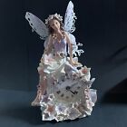 Butterfly Fairy Clock Porcelain Quartz Fantasy 11” by 7" Pre Owned Slightly Used