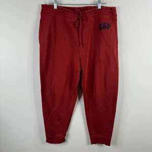 Gap Jogger Pants Mens Size XL Burnt Red Sweats Comfy Leisure Drawstring - Picture 1 of 4