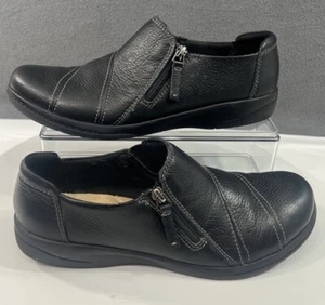 Clarks Collection Cheyn Clay Leather Loafers Shoes Flats Comfort Women’s Size 9 - Picture 1 of 12