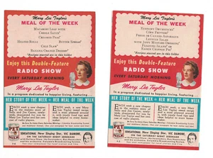 Mary Lee Taylor's Meal of the Week Pet Milk Vic Damone Kay Armen Lot of 5 - Picture 1 of 5