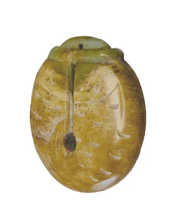 Chinese Natural Brown & Green JadeiteHandcarved Double Sided Fish Pendant - Picture 1 of 10