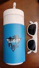 Victoria's Secret "Pink" 2017 Water Bottle & Bottle Opener Sunglasses Blue/White