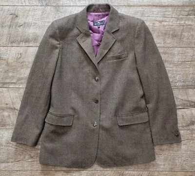 Blazer de lana Etro espiga para mujer talla 44 marrón Milano chaqueta abrigo vintage Foto 1 de 4