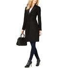 Michael Kors Womens Studded-Lapel Coat, Black, 16