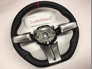 BMW Steering wheel FLAT BOTTOM Z4 E85 E86 custom thick M Nappa + perforation - Imagen 1 de 8