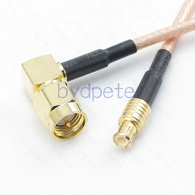MCX male SMA male plug right angle 90 degree RG316 Coaxial Pigtail cable 50ohm - Image 1 of 4