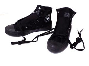 Vintage Black Converse Chuck Taylor All Star High Size M 3.5 W 5.5 New Old Stock - Picture 1 of 14