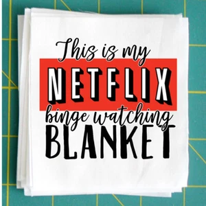 Netflix Watching Blanket Fabric Panel for Quilting Sewing Crafting Quilt Block - Picture 1 of 2
