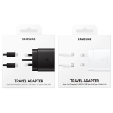 SAMSUNG EP-TA845 SUPER FAST 45W 3-PIN WALL CHARGER PLUG 2.0 & USB-C CABLE 1M