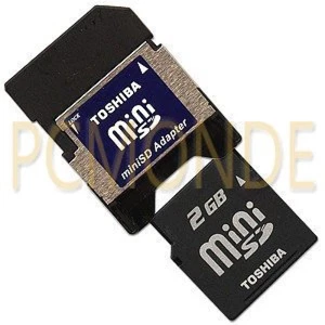 Toshiba SD-S02GR4W 2GB miniSD Memory Card with Adapter - Picture 1 of 1