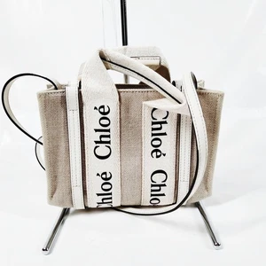 Chloe Shoulder Bag Beige Canvas 2881673 - Picture 1 of 11