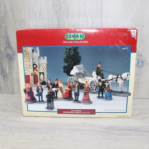 Lemax 2003 Poli-Resina BODA FIESTA Juego de 8 Piezas Accesorio Pueblo de Navidad - Imagen 1 de 9