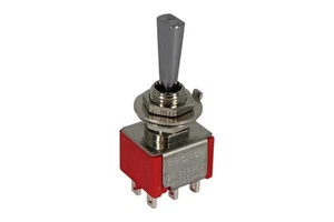 Mini Flat Paddle Toggle Switch 3-way On-On-On Chrome - Picture 1 of 2