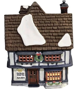 Vintage Department 56 Dickens' Village Tutbury Printer Porcelain House Box 1988 - Bild 1 von 6