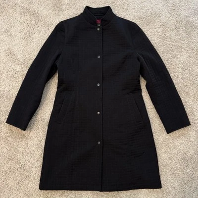 London Fog Peacoat Women’s Small Regular Black Poly Blend Pearl Snap Pockets LS - Image 1 of 4