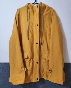 Man Yellow Fisherman's Style Jacket Lightweight Windbreaker 2XL - Picture 1 of 5