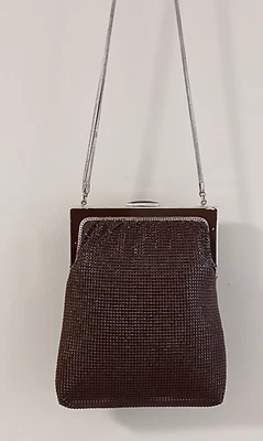 VINTAGE BROWN MESH OROTON  MESH BAG PURSE MADE IN GERMANY - Image 1 of 4