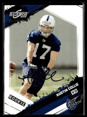 2009 Score Auto Inscriptions Austin Collie RC Auto 075/599 Indianapolis Colts - Image 1 of 2