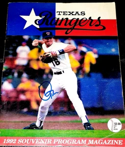 TEXAS RANGERS Souvenir Program Magazine SIGNED Autographed 1992 - Picture 1 of 1