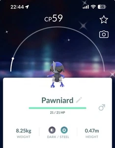 Shiny Pawniard Pokemon Trade Go Same/30 day Trading Pokémon Kingambit Bisharp - Picture 1 of 1