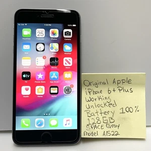 Apple iPhone 6 Plus 128GB A1522 Gris espacial Desbloqueado Batería de trabajo 100% Original - Imagen 1 de 11