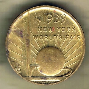 New York, USA - 1939 Weltausstellung Medaille. 150 Jahre George Washington  - Bild 1 von 2