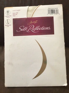 Hanes Silk Reflections Vintage Pantyhose Silky Sheer Pearl Sz CD Style 718 - Picture 1 of 4