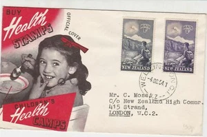 New Zealand 1954 Child with Food Buy Health Stamps Official Stamps Cover Rf28684 - Picture 1 of 2