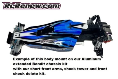 Traxxas Rustler Bandit extended Chassis Wheelbase body mount forward or back - Image 1 of 3