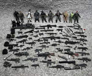 Chap Mei Military Action Figures Soldiers Toy Guns Lot of 10 Figures Vintage GUC - Picture 1 of 24