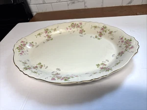 Syracuse Stansbury Oval Serving Platter 16 In Federal Shape Floral - Picture 1 of 4