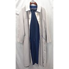 VINTAGE Trench Coach Made in U.S.A  3 quarter sleeves White with Blue Lining ILG