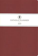 2021 Catholic Planner Wine Leather Bound Book