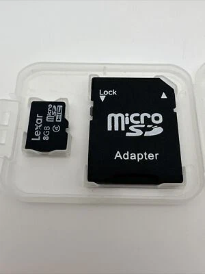 Lock MicroSD HC Card -8GB + MicroSD Adapter Camera iPhone Android Tablet PC…8 - Image 1 of 4