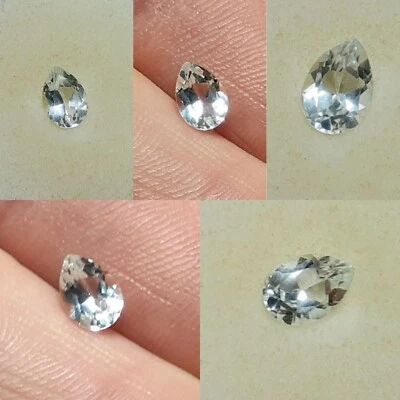 💎💎7 × 5 mm HERMOSA PIEDRA PRECIOSA TOPACIO INCOLORA OCCIDENTAL DE CAROLINA DEL NORTE💎💎 Foto 1 de 2