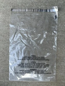 Borse in poliestere 12*17 pollici Suffocation Warning Clear 1325 pezzi per Amazon FBA - Foto 1 di 1