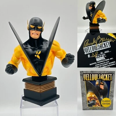 MARVEL BOWEN DESIGNS YellowJacket Mini Bust Classic Edition AP & Signed RB - Image 1 of 4